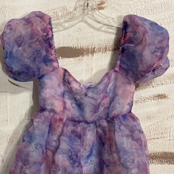 NWOT Dolls Kill Sugar Thrillz On Cloud Nine Baby Doll Dress - Picture 9 of 9
